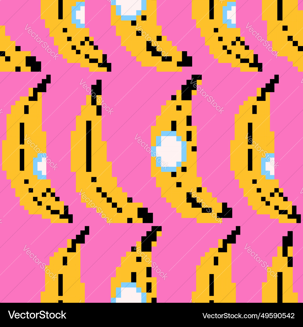 Seamless pattern background design banana Vector Image