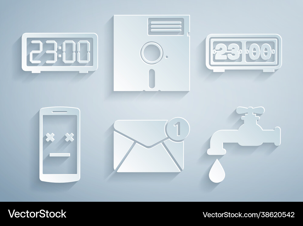 Set new email incoming message retro flip clock Set new email incoming message retro flip clock vector image