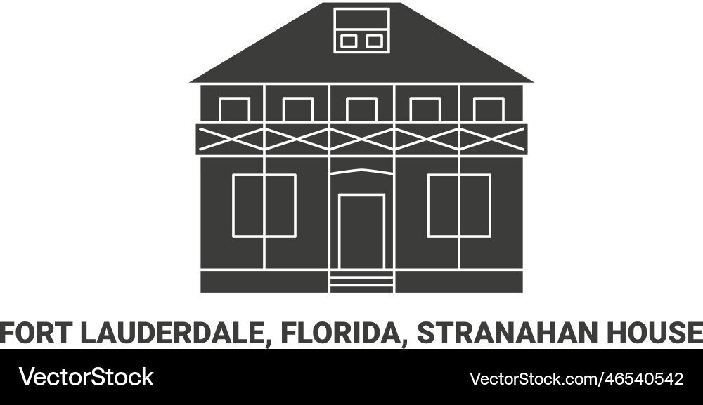 United states fort lauderdale florida stranahan United states fort lauderdale florida stranahan vector image