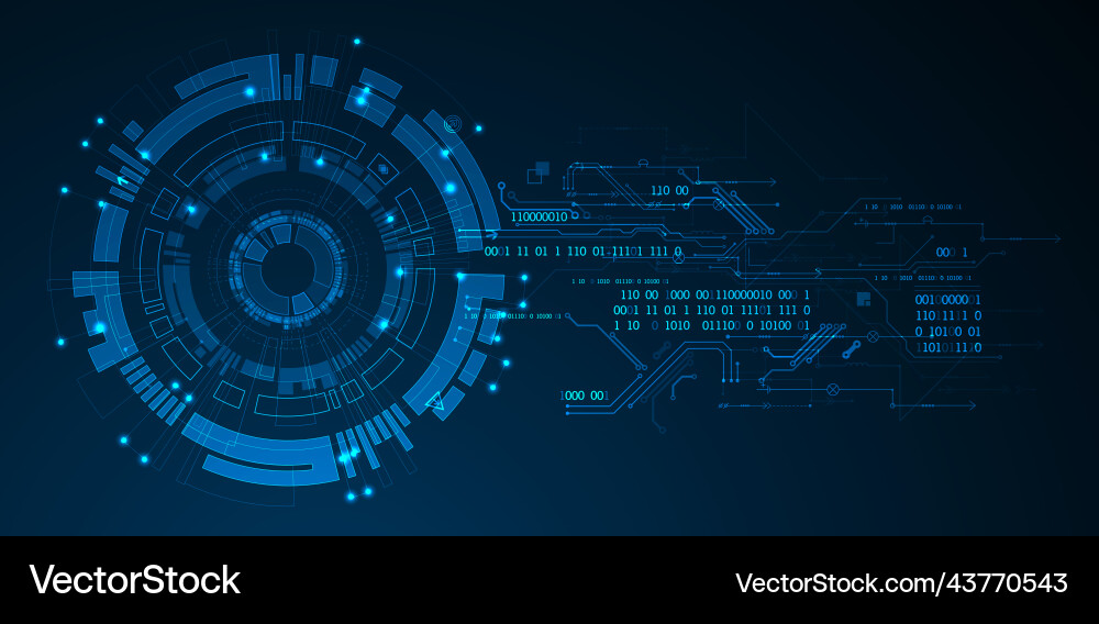 Abstract Circuit Technology Background vector image