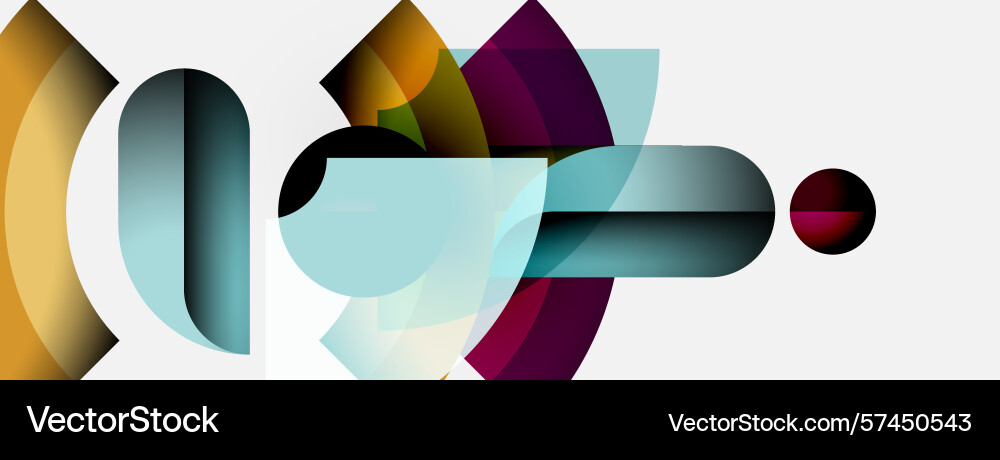 Abstract composition featuring overlapping Abstract composition featuring overlapping vector image