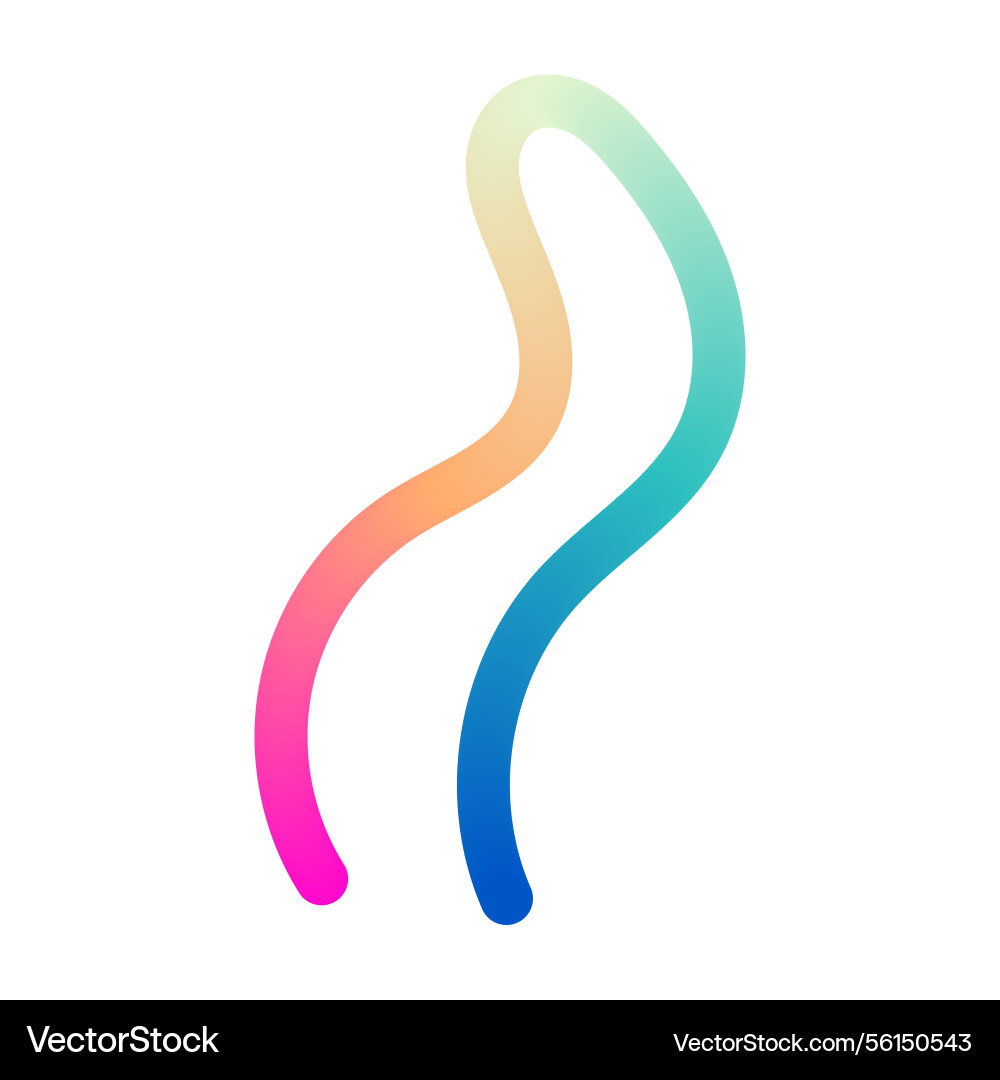 Abstract wavy gradient lines with fluid ribbon Abstract wavy gradient lines with fluid ribbon vector image