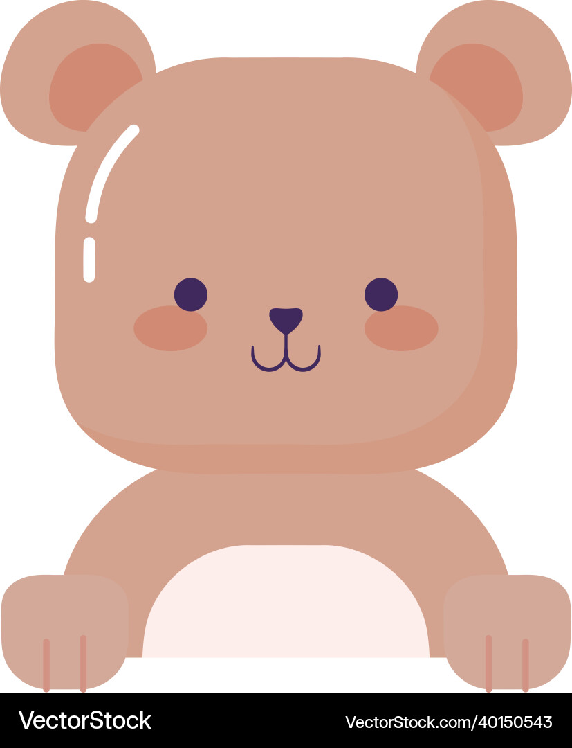 Brown teddy bear Royalty Free Vector Image - VectorStock