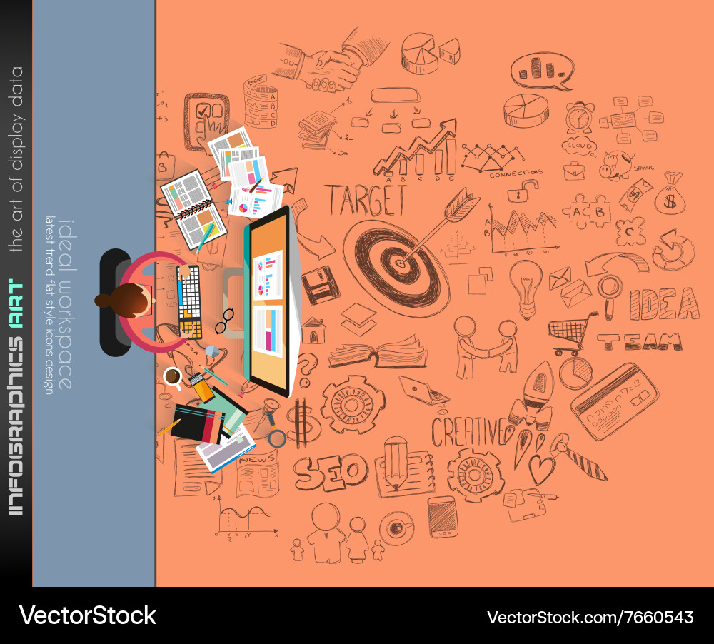 Clean infographic layout template for data Vector Image