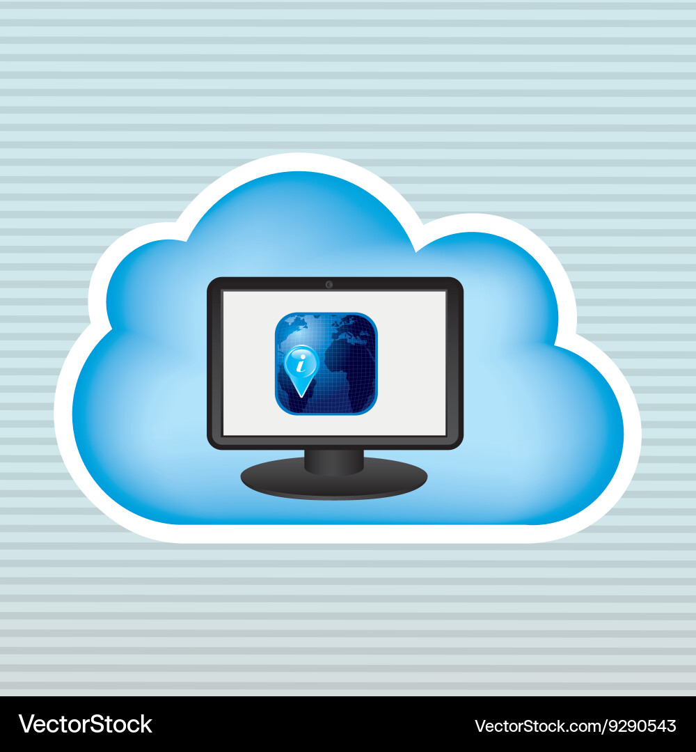 Cloud computing design Vector Image