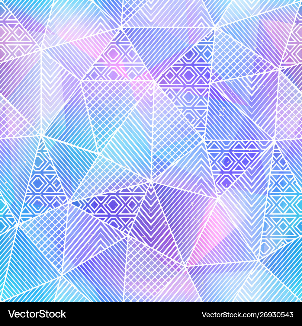 Cold color triangle pattern Cold color triangle pattern vector image