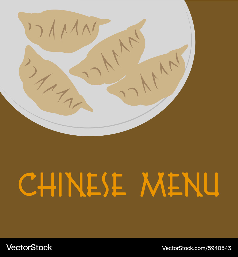 Colored chinese menu design with text Vector Image
