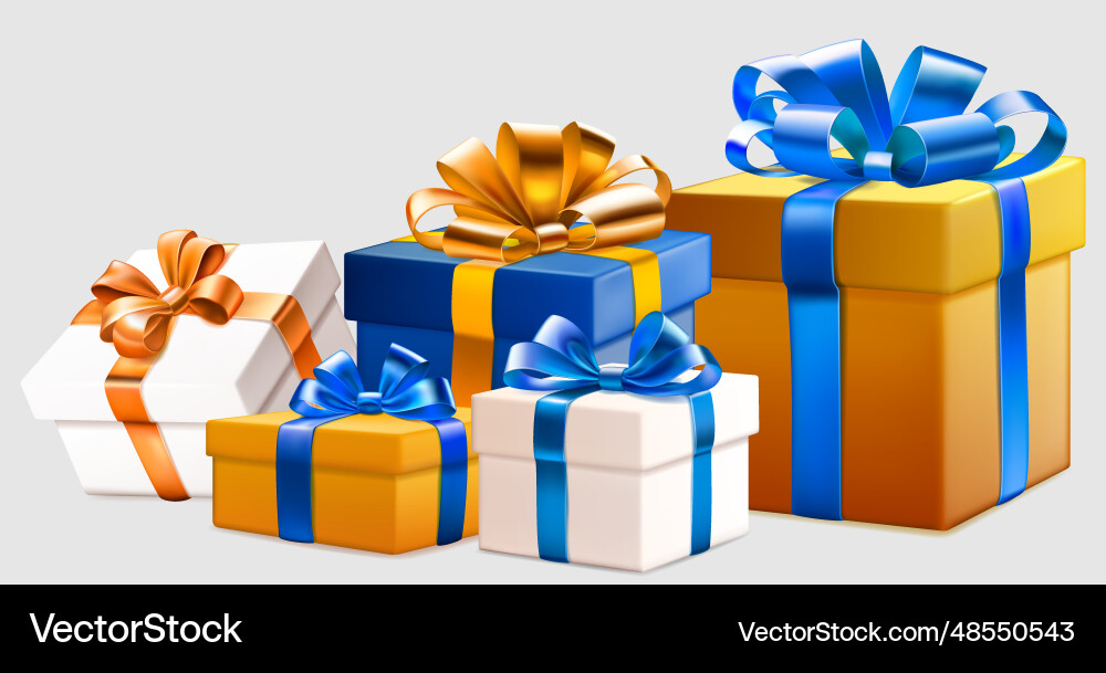 Colored gift boxes Colored gift boxes vector image