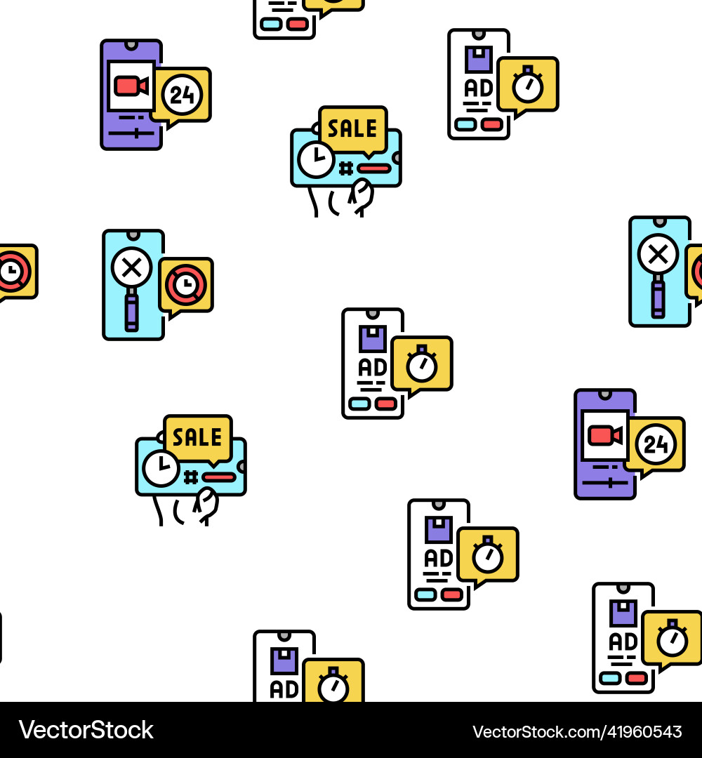 Ephemeral content seamless pattern Ephemeral content seamless pattern vector image
