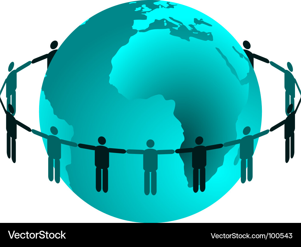 Global connection vector image