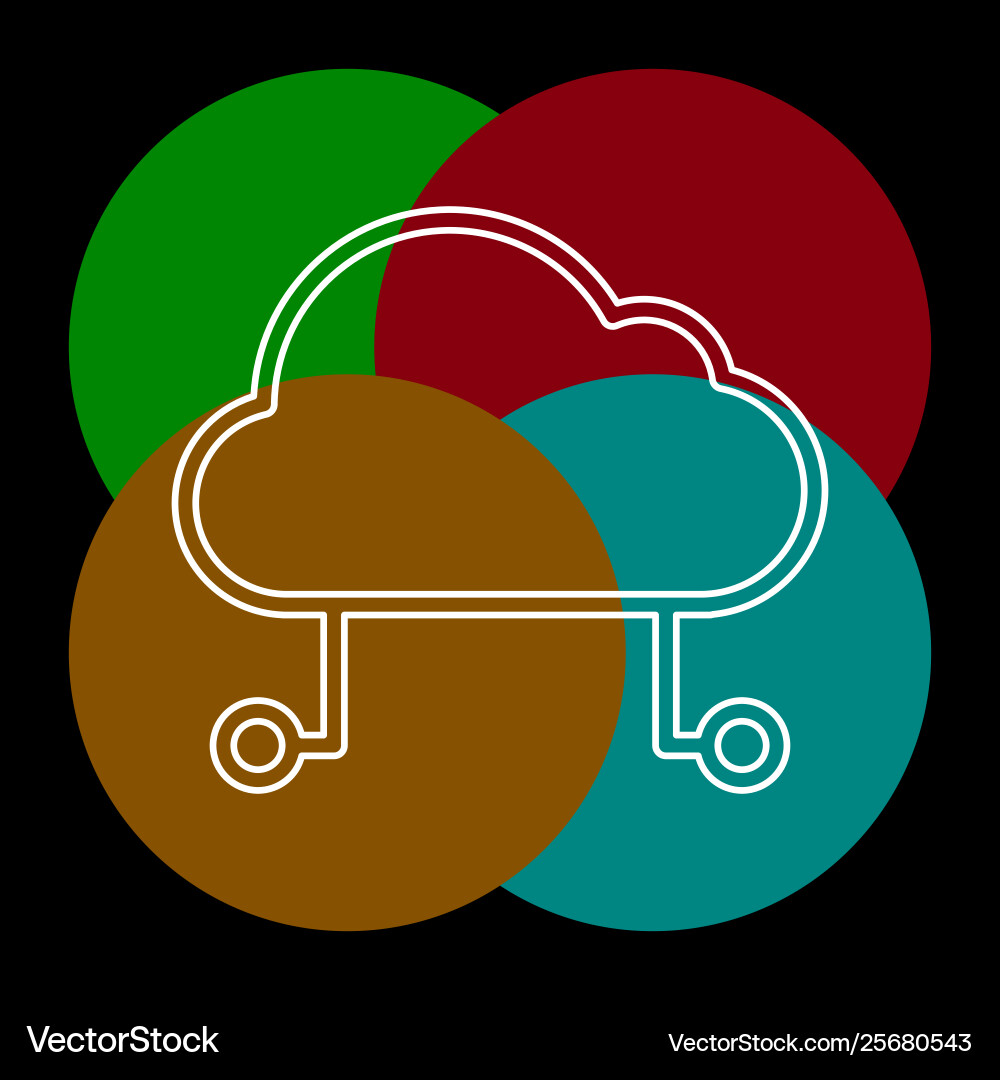 Hosting cloud icon computing technology Hosting cloud icon computing technology vector image