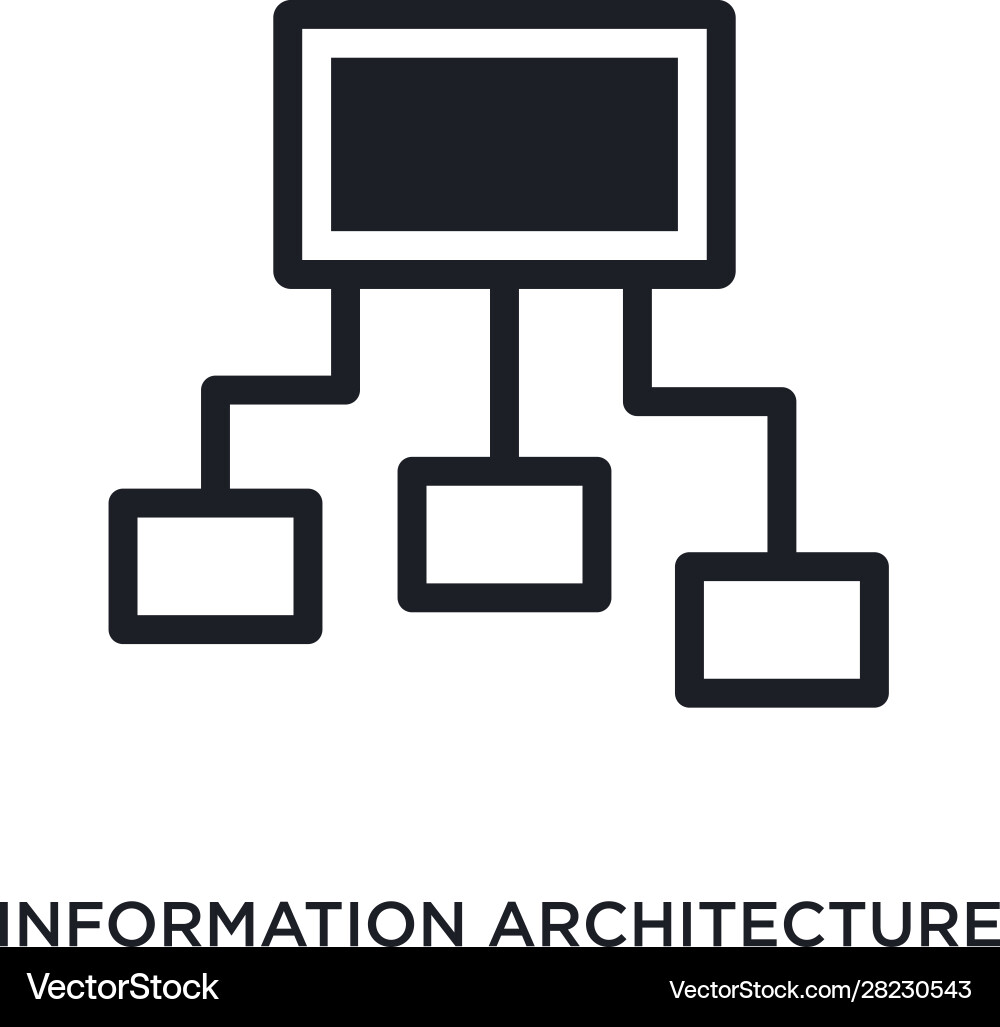 Information architecture isolated icon simple Information architecture isolated icon simple vector image