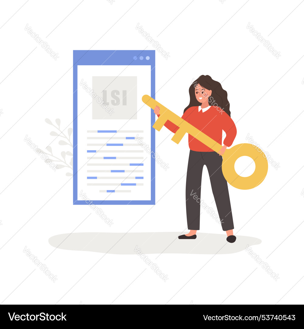 Lsi keyword latent semantic indexing seo concept Lsi keyword latent semantic indexing seo concept vector image