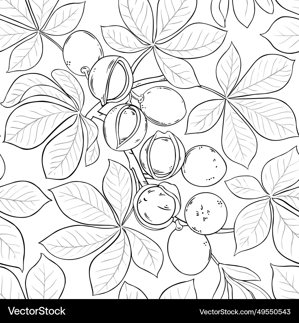 Mongongo branches pattern Mongongo branches pattern vector image