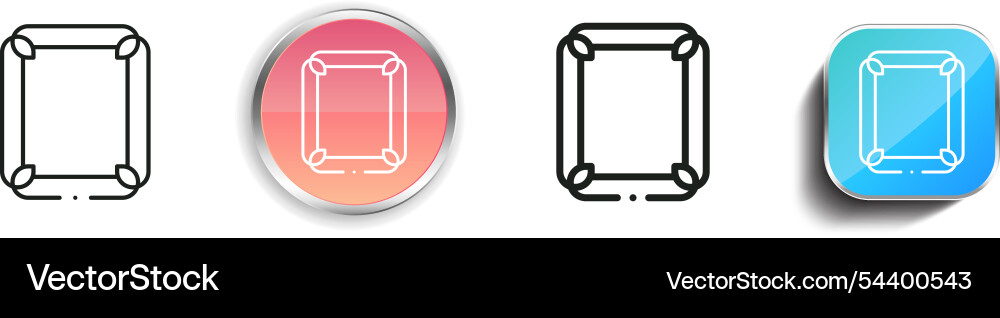 Rahmen-Icon dünne lineare regelmäßige und Schaltfläche Stil Rahmen-Icon dünne lineare regelmäßige und Schaltfläche Stil vektorbild