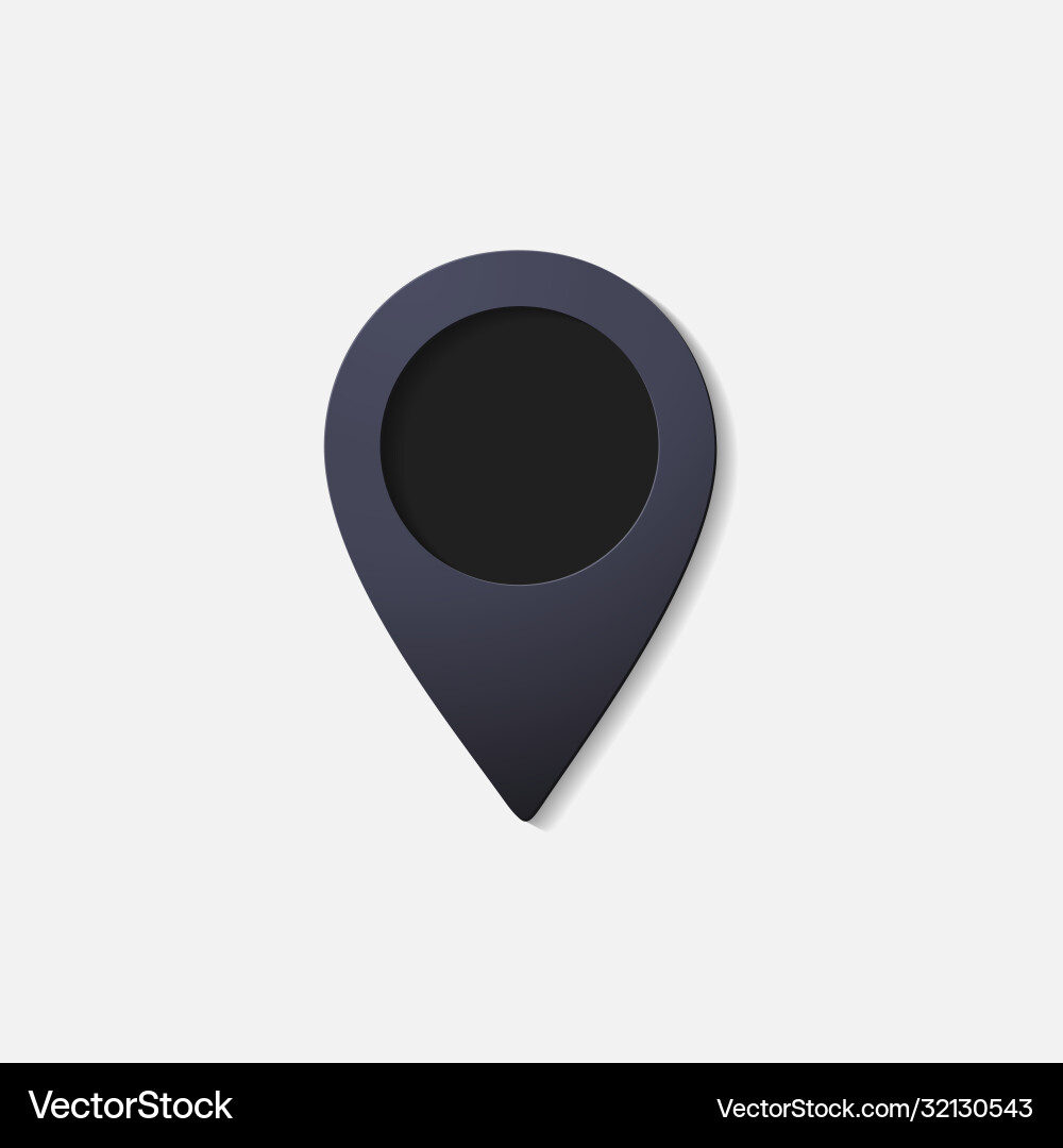 Realistic color pointer icon vector image
