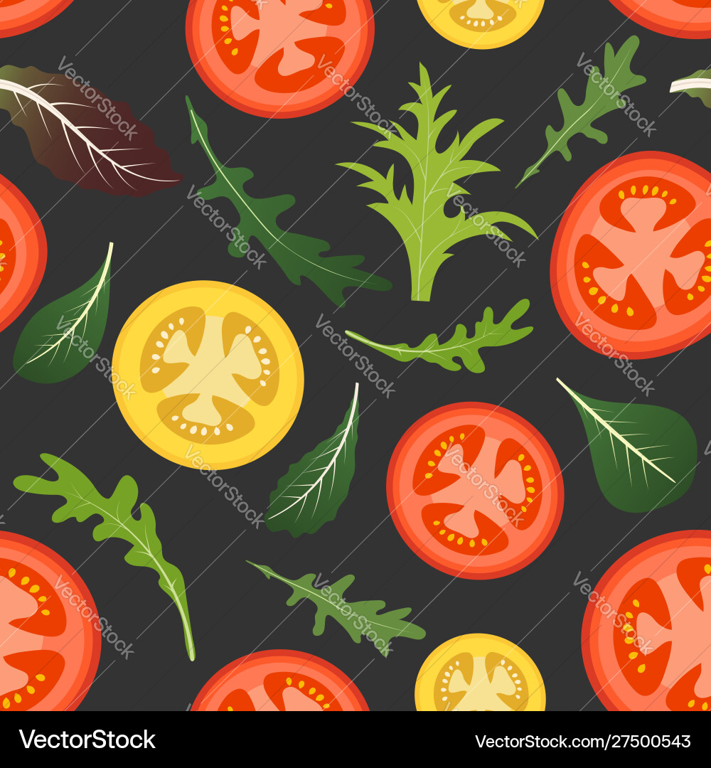 Seamless pattern on dark background with red Seamless pattern on dark background with red vector image