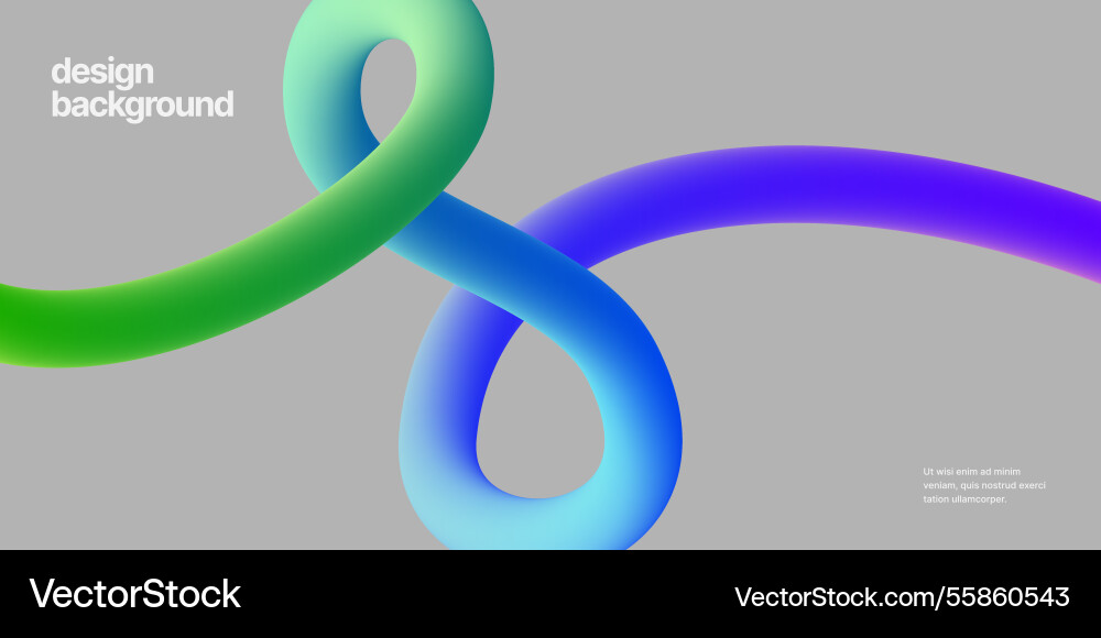 Template with colorful gradient squiggles shapes vector image