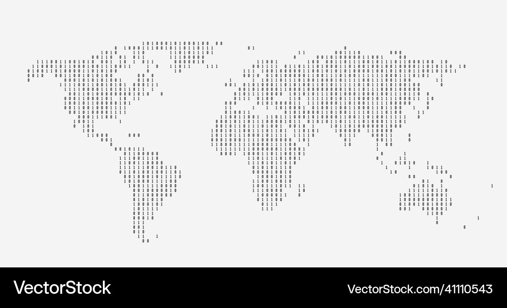 Weltkarte besteht aus binären Code Hintergrund Weltkarte besteht aus binären Code Hintergrund vektorbild