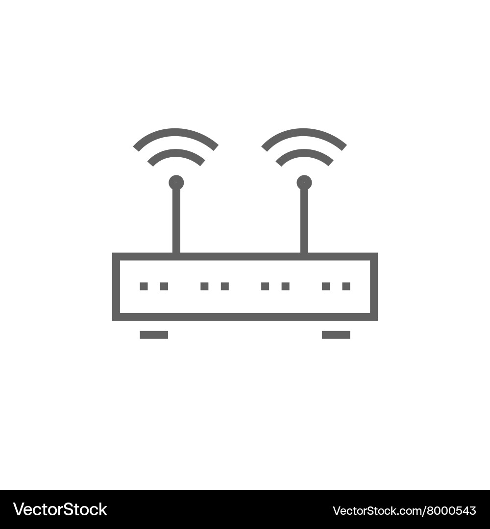 Wireless router line icon Vector Image