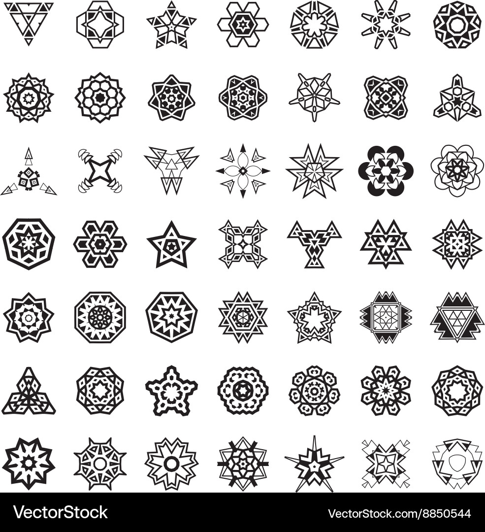 Abstract geometric elements pattern ethnic aztec vector image