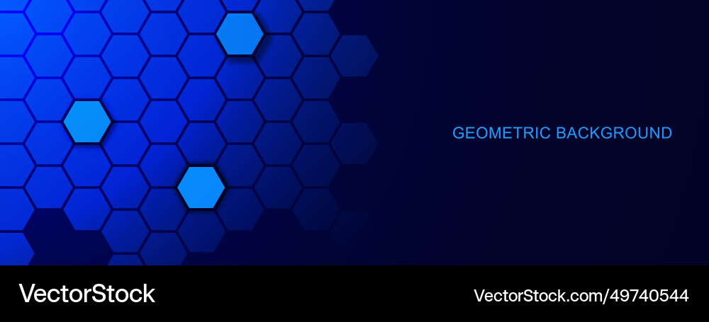 Abstract geometric with hexagonal shapes vector image