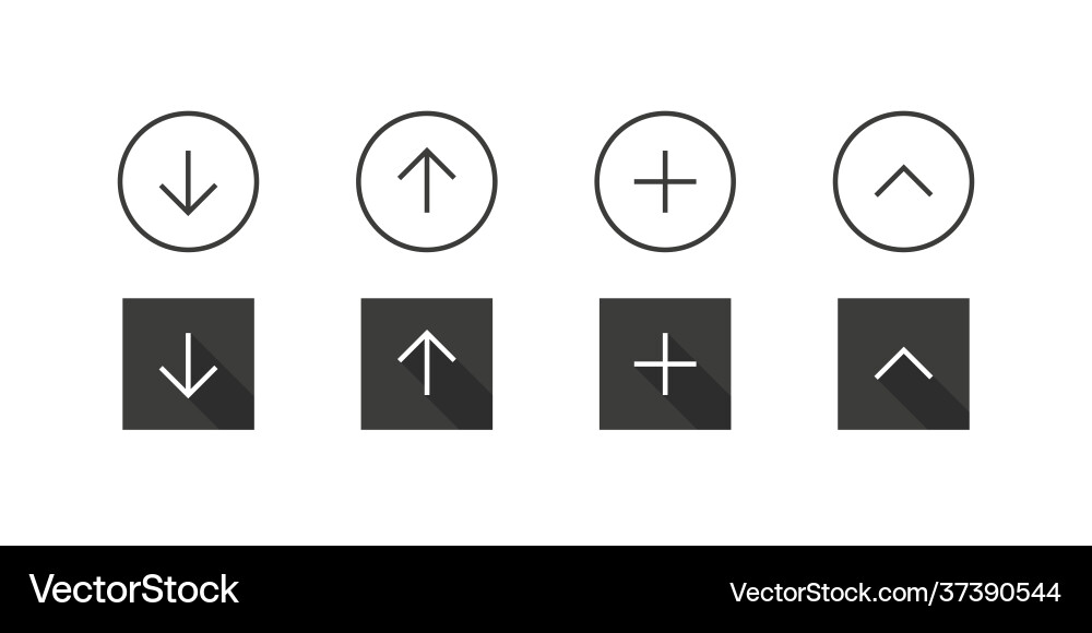 Arrow icons arrows for web design interface Arrow icons arrows for web design interface vector image