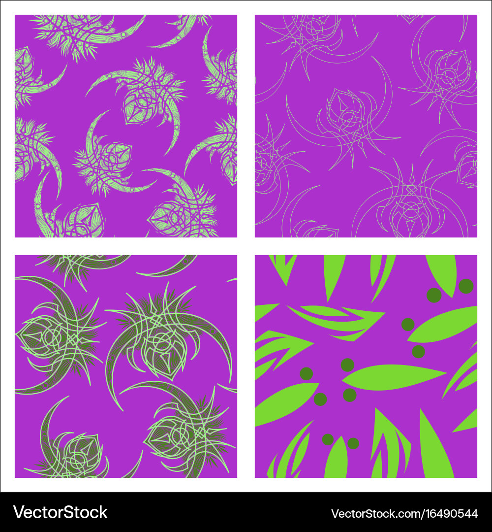 Assembly of patterns in oriental style vector image