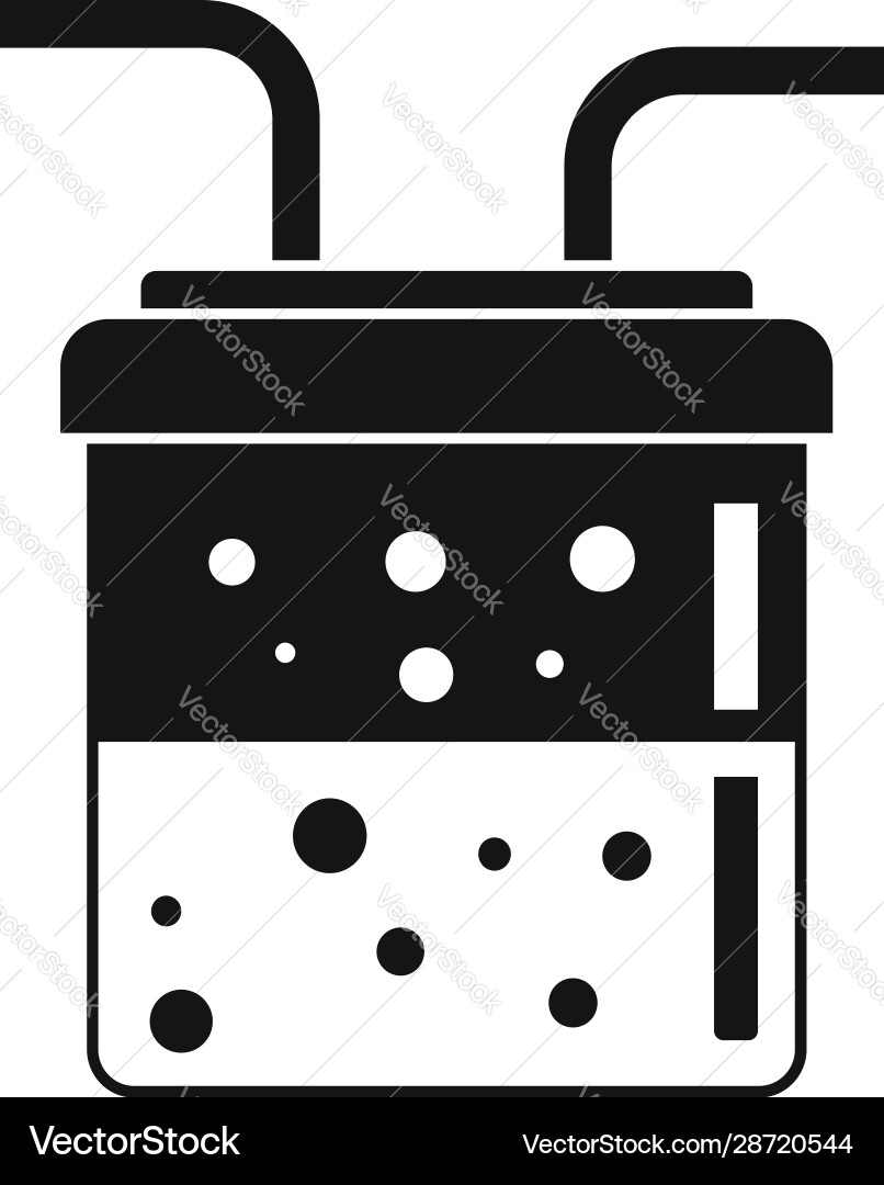 Boiling pipe flask icon simple style vector image