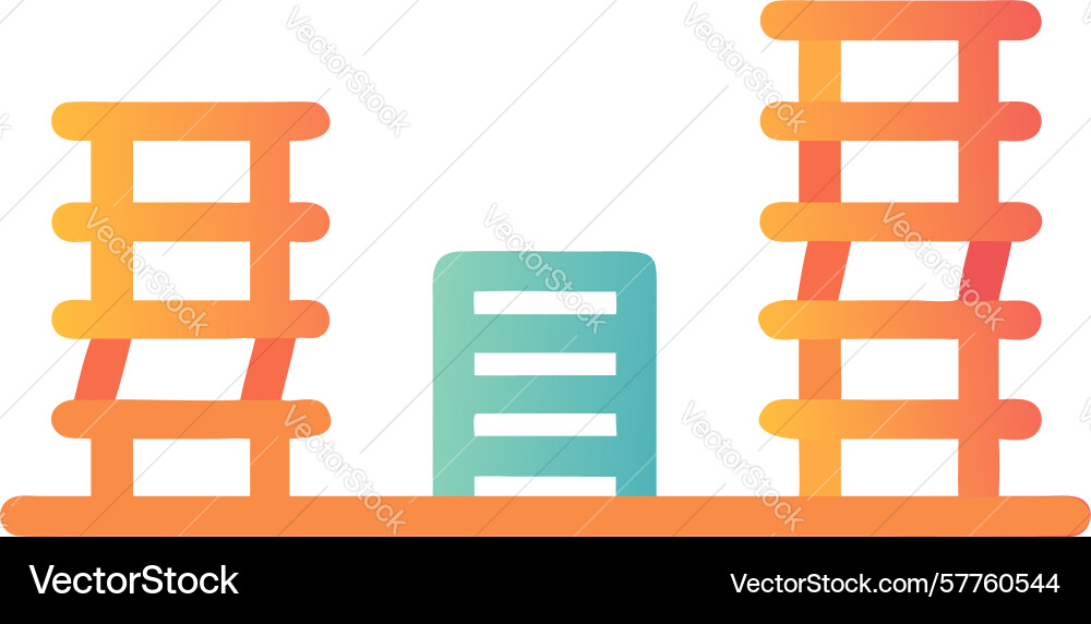 Building blocks for growth and development icon Vector Image