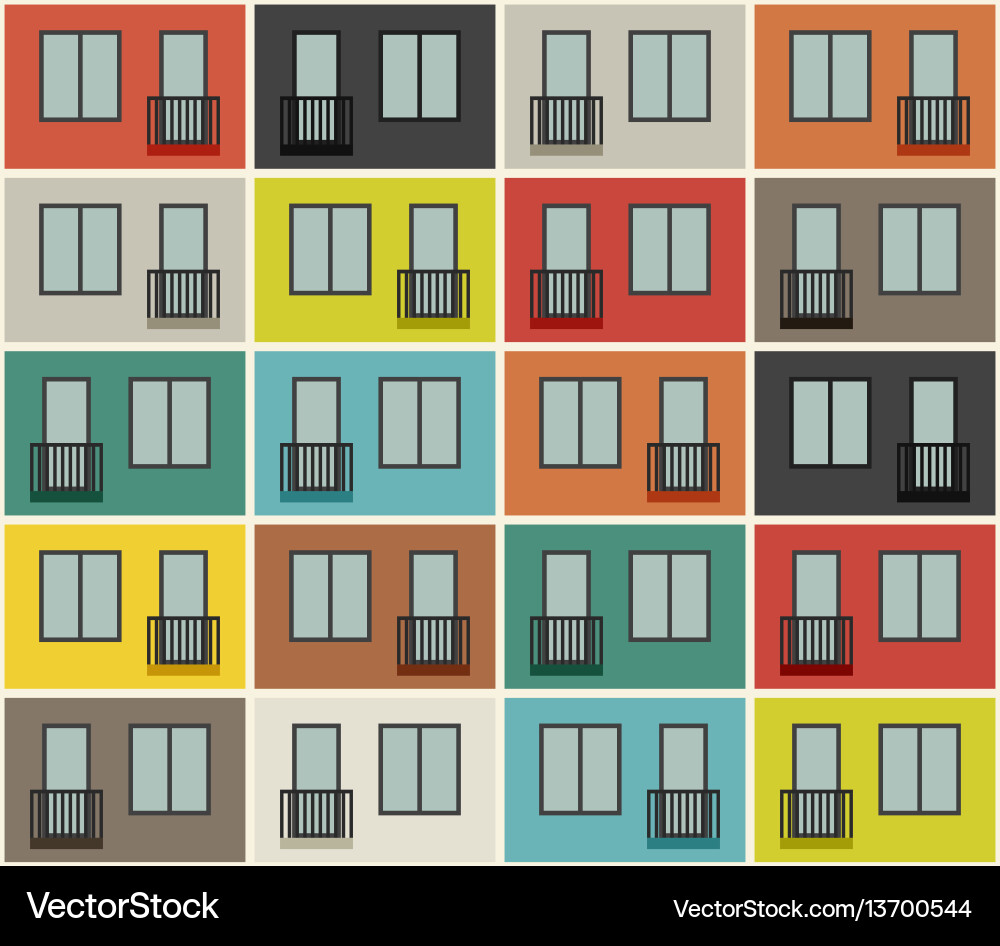 Building facade pattern Building facade pattern vector image
