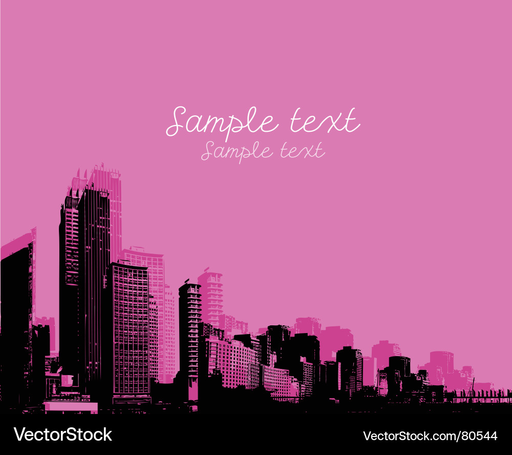 City skyline Royalty Free Vector Image - VectorStock