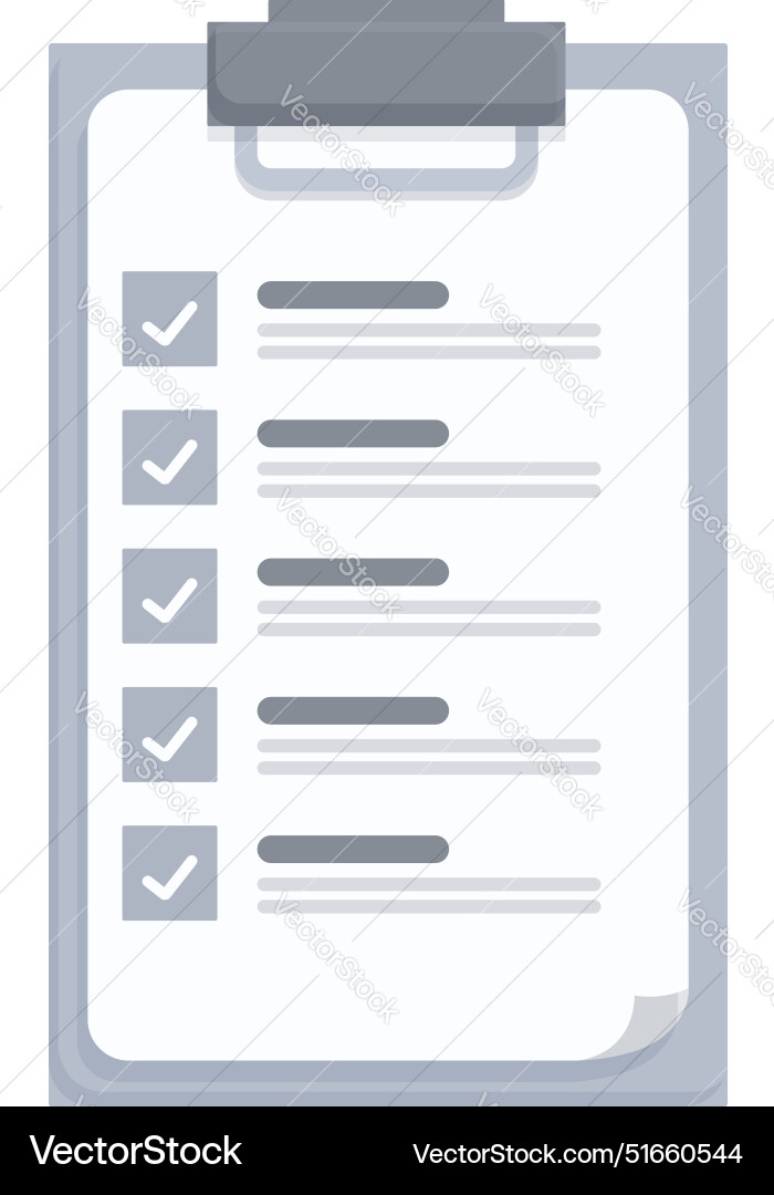 Clipboard showing check marks representing Clipboard showing check marks representing vector image