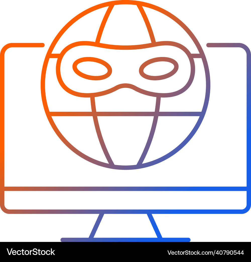 Dark Web Gradient Icon vector image