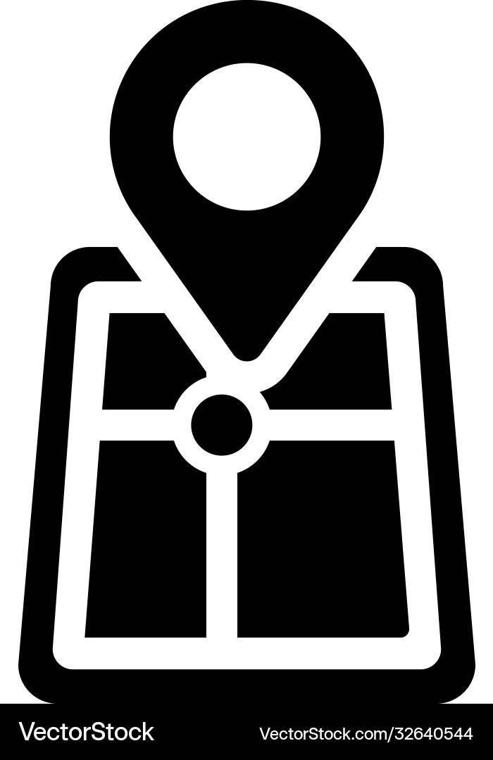 Gps location pointer icon black color vector image