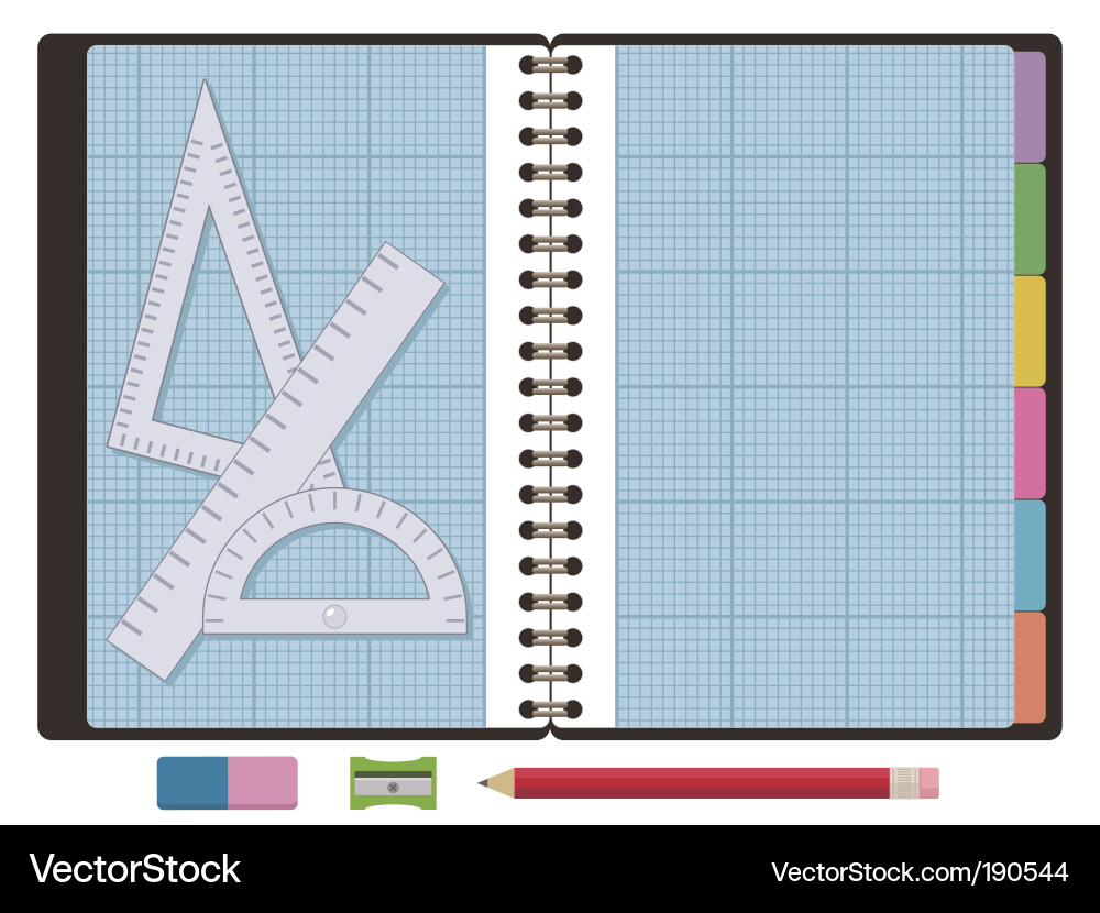 Graph Paper Notebook Vector Image