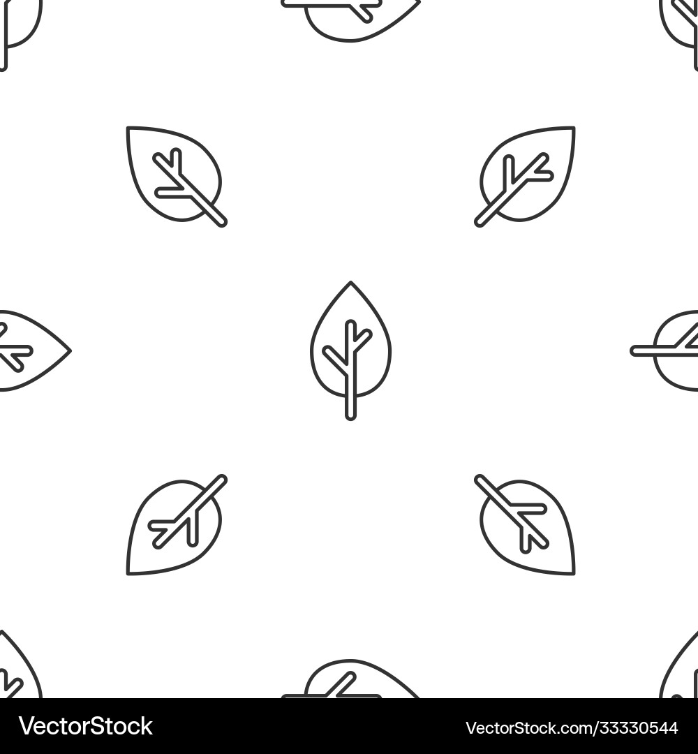 Grey line tree icon isolated seamless pattern Grey line tree icon isolated seamless pattern Vector Image