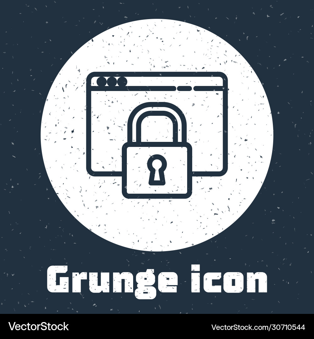 Grunge line secure your site with https ssl icon Grunge line secure your site with https ssl icon vector image