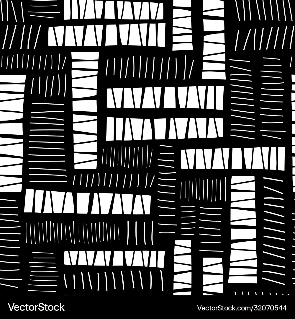 Monochrome Block Pattern Vector Image