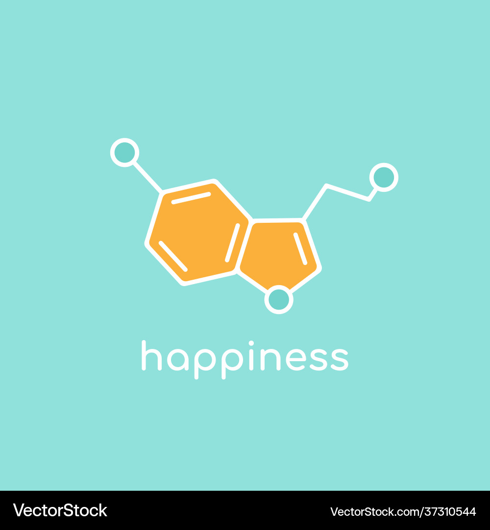 Serotonin molekulare Struktur Neurotransmitter Serotonin molekulare Struktur Neurotransmitter vektorbild