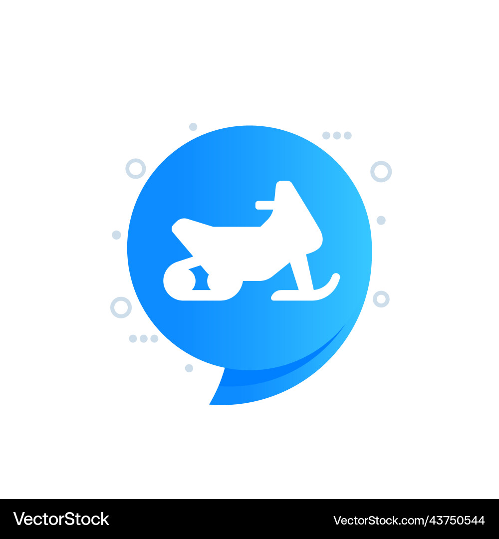 Snowmobile icon for web and print Vector Image