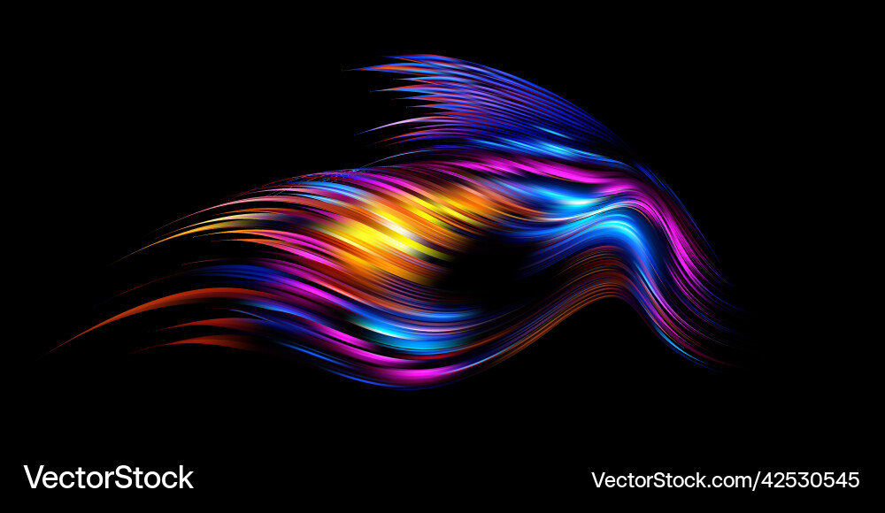 3d colorful abstract twisted fluide shape flow Vector Image