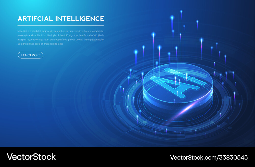 AI Data & Neural Network vector image