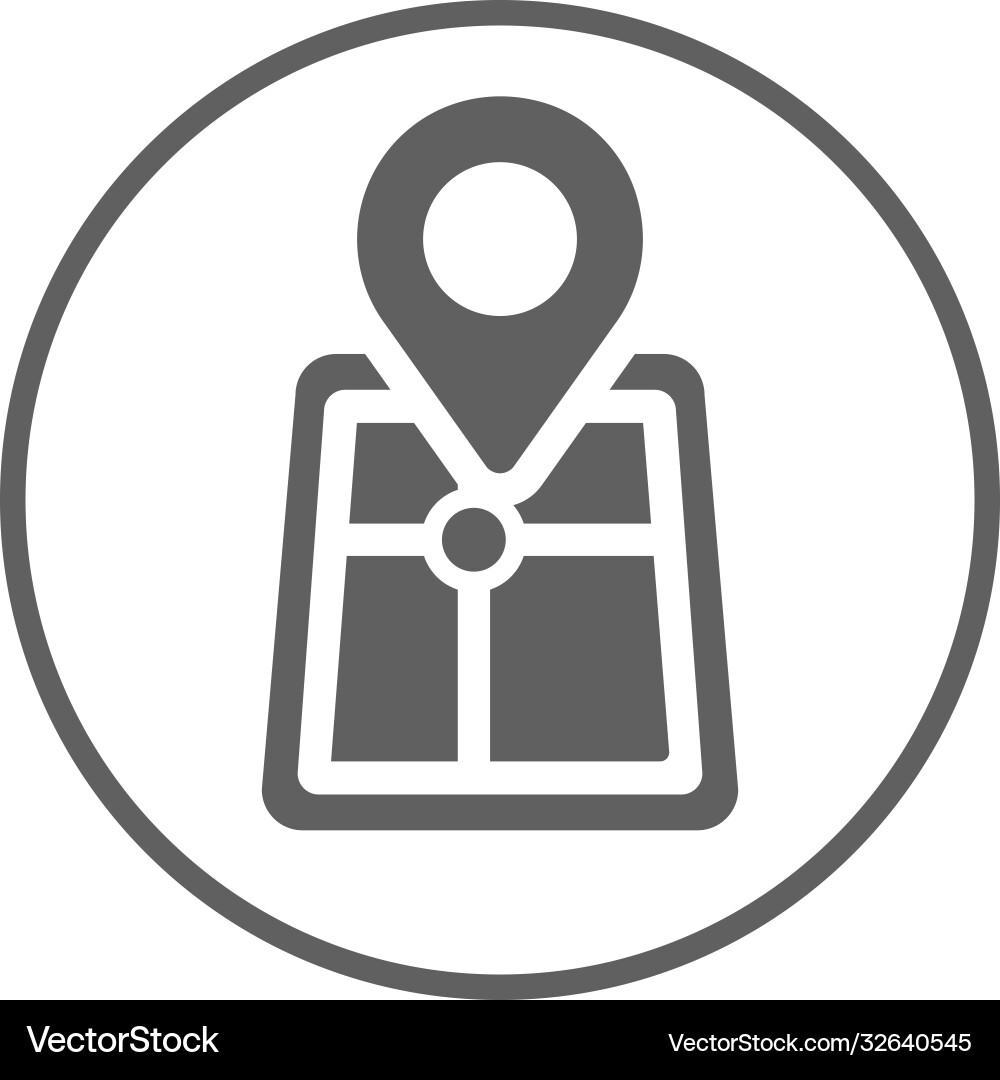 Gps location pointer icon gray color vector image
