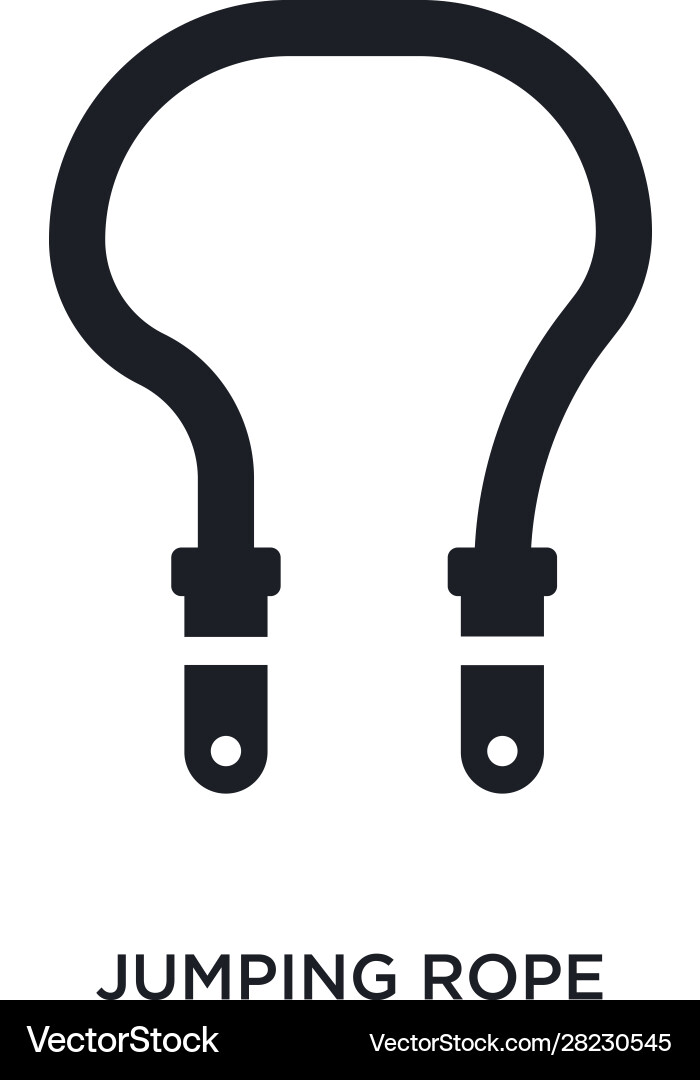 Jumping rope isolated icon simple element from vector image
