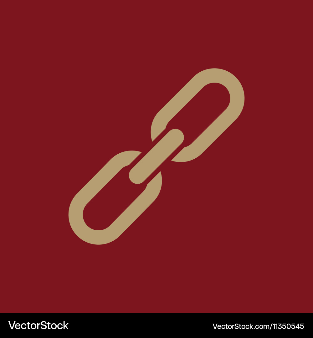 Link icon linked symbol flat Vector Image