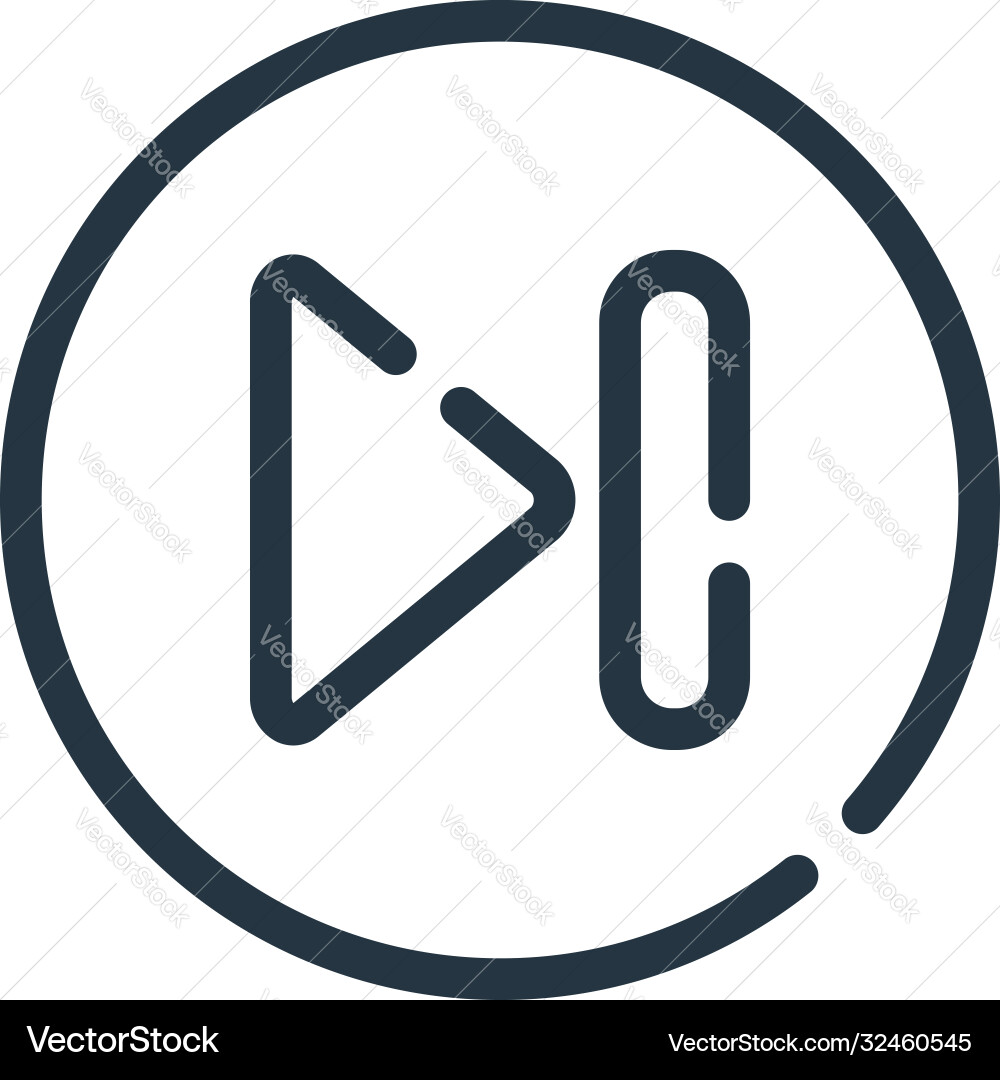 Next icon editable stroke linear symbol Next icon editable stroke linear symbol vector image