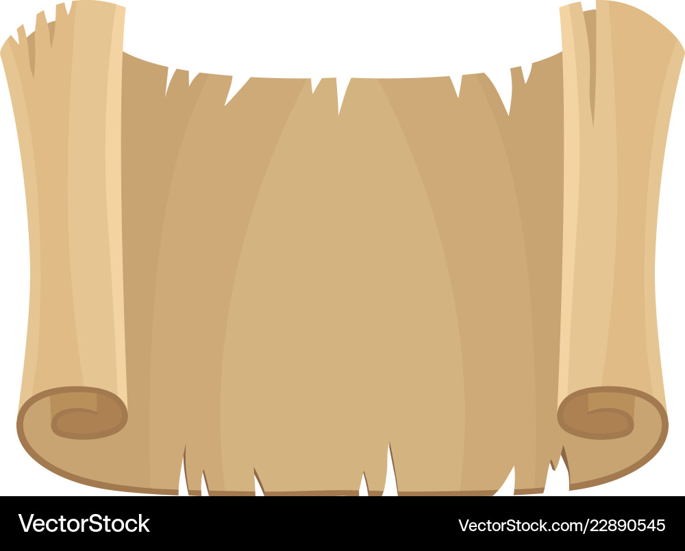 Old horizontal paper scroll parchment Old horizontal paper scroll parchment vector image
