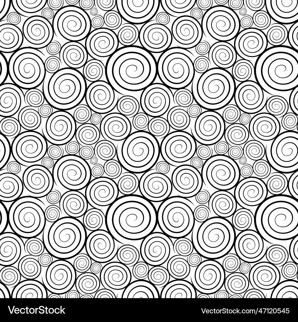 Openwork seamless pattern with curls Vector Image