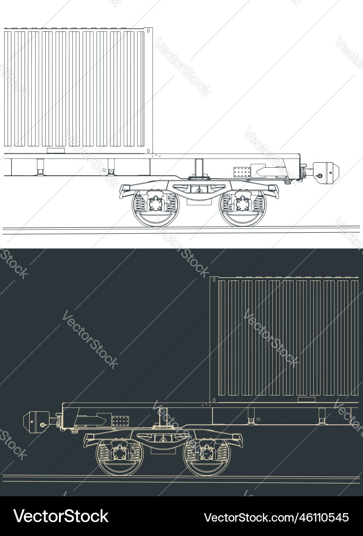 Railway platform with container vector image